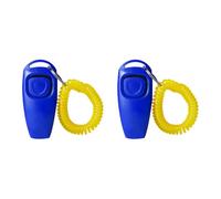 Pjeghbvop Multi-Purpose Training Clicker Whistles for Pets, 2-Piece and Recall Tool for Obedience and Behavior Control of Dogs, Outdoor Dog Clicker, Plastic