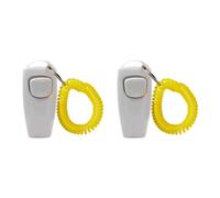 Pjeghbvop Multi-Purpose Training Clicker Whistles for Pets, 2-Piece and Recall Tool for Obedience and Behavior Control of Dogs, Outdoor Dog Clicker, Plastic