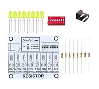 Pjeghbvop Ohmsches Law Soldering Exercise Set Learning Board Electronic Training Board Project for Electronic Circuits Resistance LED Ohmic Law Soldering Exercise Set Resistance