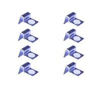 Pjeghbvop Practical Tank Cap Clips, 8 Pieces, Rustproof, Glass Cover Holder for Aquariums, Clamps for Frameless Aquariums, Secure Fixing of Aquarium Glass Lid Holders