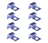 Pjeghbvop Practical Tank Cap Clips, 8 Pieces, Rustproof, Glass Cover Holder for Aquariums, Clamps for Frameless Aquariums, Secure Fixing of Aquarium Glass Lid Holders
