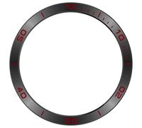Pjeghbvop Protective Stainless Steel Bezel Rings Black and Red Solar 47 mm | Covers scratch resistant case, watch frame covers, bumper for 8 solar 47mm / 51mm