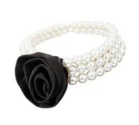 Pjeghbvop Retro Beads, Rose Resin, Vintage Necklace, User-friendly Materials, Clavicle Chain, Comfortable to Wear for Allergy Sufferers, Rose Petal Necklace, Einheitsgröße, As described, As described