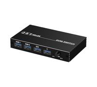 Pjeghbvop Screen KVM Controller with USB C and Display Port Ports for Smooth Switching Between Two Systems and a Multi KVM Switch