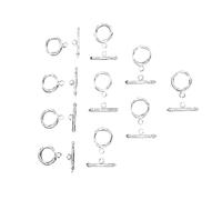 Pjeghbvop Secure OT Clasp with Screw Clasp, Jewellery Accessories for Secure Attachment of Necklaces, Bracelets, Decorative Design Connectors, Sturdy OT Clasp for Accessories, one size, As described