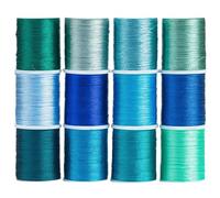 Pjeghbvop Shimmering Jewellery Making Braided Thread Sold by the Metre Strong Polyester Cord for Knotting, Beading and Craft Projects Cord, one size, As described