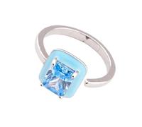 Pjeghbvop Stackable Square/Star/Heart/Oval Copper Rings, Shimmering Cubic Zirconia, Adjustable Fashion Accessory, Geometric Stackable Cubic Zirconia Rings, As described