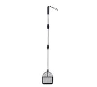 Pjeghbvop Stainless Steel Extendable Waste Scoop, 3 Height Adjustable, for Sand, Litter and Garden Care, Stainless Steel Cat Litter Scoop