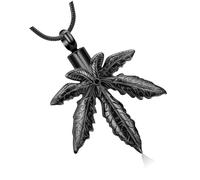 Pjeghbvop Stainless Steel Urn Pendant with Maple Leaf Design, Leak-proof Seal, Urn Necklace to Remember the Loss of a Pet
