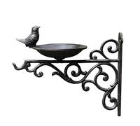 Pjeghbvop Styles Cast Iron Bird Feeder Wall Decor Mounted Feeding Bowl for Nature Lovers and Wild Bird Watching Simple Wall Mounted Bird Feeder