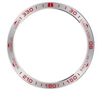 Pjeghbvop Stylish Steel Bezel Rings Against Silver Red Solar 51 mm | Steel bezel rings; scratch protection; protective watch rings; easy installation; smart watch