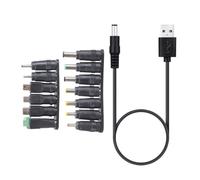 Pjeghbvop USB to DC5521-5V Charging Cable with 13 Adapter Tips for Convenient Use with a Range of Interchangeable Electronic Devices