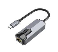 Pjeghbvop USB to RJ45 2.5Gbps Gigabit Ethernet Fast Adapter for Notebook Desktop Aluminum Type C/USB Adapter