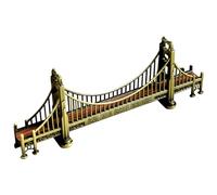 PJENOSOY American Golden Gate Bridge Statue San Francisco Golden Gate Bridge Metal Landmark Architectural Model Desktop Metal Craft Decorations，7" Length (Golden Gate Bridge)