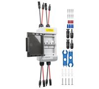 PJERJZN Solar PV Isolator Switch 50A 1000V DC Miniature Circuit Breaker with Solar Plug Cable Waterproof Housing for Solar Systems Households Battery Storage (1000V 50A)