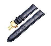 PJFSQAD 16mm18mm19mm20mm21mm22mm23mm SoftStrap Fit For Citizen/Fit For Rossini Quick Release Men's Women's Universal Watch Band(Dark blue gold,19mm)