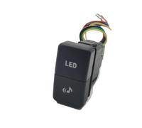 PJFSQAD 1PC Car LED Light BSM DRL Parking Radar Power Fog Lights Switch Dual Key Button Fit For Honda CRV Odyssey Civic 2008-2013(LED Music)