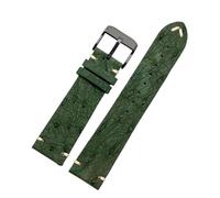 PJFSQAD 20 22mm Bracelet Fit For Rolex For Seiko Black Green For Water Ghost For Tissot For Omega For Ostrich Leather Watch band Men's and women's straps(A-green-black,18mm)