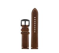 PJFSQAD 20mm 22mm 24mm Style Universal Vintage Leather Watch Band Quick Release Pins Strap Fit For Omega For Rolex For IWC For Tissot Bracelet(Darkbrown-black,24mm)