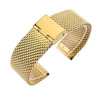 PJFSQAD 22mm 18 24mm 20mm Stainless Steel Strap Fit For Samsung Galaxy Watch 6 5 4 40mm 44mm Active 2 Band For Huawei GT4 Ultimate Bracelet(Gold,22mm)