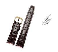 PJFSQAD 22mm Bracelet Suitable Fit For IWC For Portugal 7-day Chain Waterproof Leather Watch Strap With IW500705 Watchband(A-brown-gold)