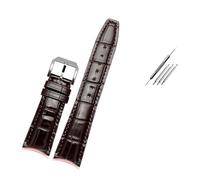 PJFSQAD 22mm Bracelet Suitable Fit For IWC For Portugal 7-day Chain Waterproof Leather Watch Strap With IW500705 Watchband(A-brown-silver)