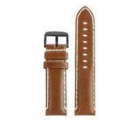 PJFSQAD 22mm release Fit For Tissot 1853 T125 For black samurai .617 Watchstrap men's Watchband Vintage leather bracelet(Black-black)
