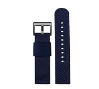 PJFSQAD 24mm Men Nylon Strap Fit For Casio For PROTREK PRW-6600 PRG-600YB PRG-650 GA2000 Quick release Sport fashion Canvas WatchBand Bracelet(Blue black-black)