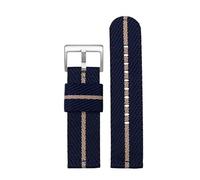 PJFSQAD 24mm Men Nylon Strap Fit For Casio For PROTREK PRW-6600 PRG-600YB PRG-650 GA2000 Quick release Sport fashion Canvas WatchBand Bracelet(Blue beige-steel)