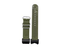 PJFSQAD 24mm Nylon Strap Fit For CASIO For G-Shock For Modified Big Mud King For GWG-1000-1A/A3/1A1GB/GG Canvas WatchBand Outdoor sports Men Accessories(Green-silver bucke)