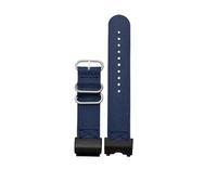 PJFSQAD 24mm Nylon Strap Fit For CASIO For G-Shock For Modified Big Mud King For GWG-1000-1A/A3/1A1GB/GG Canvas WatchBand Outdoor sports Men Accessories(Blue- silver bucke)