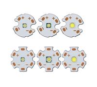 PJFSQAD 2pcs Type LED Beads 1-3W 5W 10W 6500K 10000K High Power Emitter Diode 50.2 Flashlight Headlight Searchlight Copper White(5W 16mm)