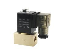 PJFSQAD 80bar Watter Air High Pressure Solenoid Valve 2 Way 1/4 3/8 1/2 BSP 12V 24V DC AC220V Normally Close Direct Acting Brass(1/4",AC220V)