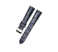 PJFSQAD Accessories Leather Suitable Fit For Zenith ELITE Watch Strap 17mm Purple Black for(Nero)