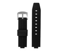 PJFSQAD Blue 26x12mm Convex End Silicone watchband 1853 Fit For TISSOT PRX T137.407 .410 orange Rubber Super player Men soft watch strap