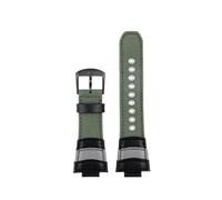 PJFSQAD Convex 14MM 16MM Army green Fit For CASIO GST-B400 GST-B200 GA2100 Canvas Watch Strap Nylon WatchBand Breathable Waterproof Bracelet