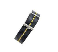 PJFSQAD Durable Nylon Watchbands Fit For Tudor Biwan Series Little Red Flower For Omega For Rolex Canvas Jacquard Knitted Watch Accessories 20 22mm(Blue yellow-Steel,22mm)