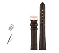 PJFSQAD Fashion Leather Watch Band Fit For Armani For Timex For Gucci For Fossil For Casio Strap Women Bracelet 10 12mm 14mm 16mm 18mm(Brown-rosegold,18mm)