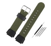 PJFSQAD Fit For Casio nylon Watch strap AE-1200WH SGW-300/400H/500H AQ-S810W AE-1000/1300 MRW-200H Convex 18mm Canvas Silicone Watchband