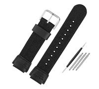 PJFSQAD Fit For Casio nylon Watch strap AE-1200WH SGW-300/400H/500H AQ-S810W AE-1000/1300 MRW-200H Convex 18mm Canvas Silicone Watchband