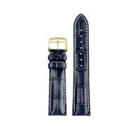 PJFSQAD Fit For Longines Masters Collection L3 L4 L2.628/L2.673 Watch Strap Leather Buckle Watchband 19 20 21mm Wrist Band(Blue gk,21mm)