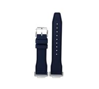 PJFSQAD Fluorine Rubber Silicone Watchstrap Soft Pure Colour Mint Green Men Watchband Bracelet Fit For CASIO For G-SHOCK DW5600 DW5610(Dark blue-S pin)