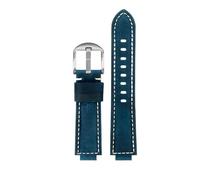 PJFSQAD Frosted leather strap Fit For Casio For G-Shock GM-110 GA110 GM-110GB GD120 GA-700 DW5600 frosted vintage watchband 16mm men's bracelet(Blue-steel)