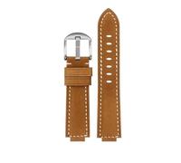 PJFSQAD Frosted leather strap Fit For Casio For G-Shock GM-110 GA110 GM-110GB GD120 GA-700 DW5600 frosted vintage watchband 16mm men's bracelet(Khaki steel)