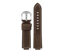 PJFSQAD Frosted leather strap Fit For Casio For G-Shock GM-110 GA110 GM-110GB GD120 GA-700 DW5600 frosted vintage watchband 16mm men's bracelet(Dark brown-steel)