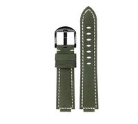 PJFSQAD Frosted leather strap Fit For Casio For G-Shock GM-110 GA110 GM-110GB GD120 GA-700 DW5600 frosted vintage watchband 16mm men's bracelet(Army green black)