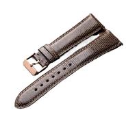 PJFSQAD Handmade Pattern Watchband 18 19 20 21 22MM First Layer Leather Soft Strap, Casual Retro Bracelet(B rose gold buckle,21mm)