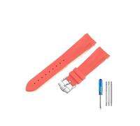 PJFSQAD High-end Silicone Watchbands Fit For Tudor 1958 Black Bay Bronze Small Copper Flower Red Series Strap 22mm(Red-ST-K13)
