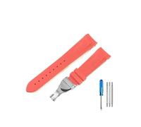 PJFSQAD High-end Silicone Watchbands Fit For Tudor 1958 Black Bay Bronze Small Copper Flower Red Series Strap 22mm(Red-ST-Z20)