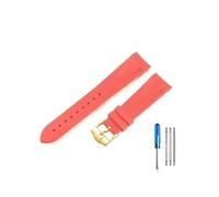 PJFSQAD High-end Silicone Watchbands Fit For Tudor 1958 Black Bay Bronze Small Copper Flower Red Series Strap 22mm(Red-GD-K13)